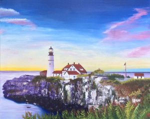 Phare Cape Elisabeth 16X20po