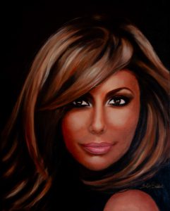 Jeune femme aux yeux bruns – 16X20 po