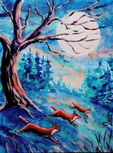 Nuit renardine – 12X16 po
