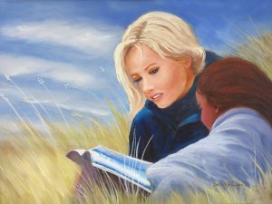 Un moment de paix et de lecture – 14X11 po