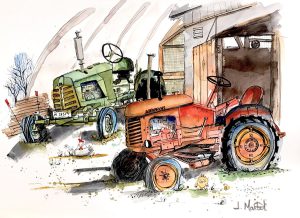 Duo de tracteurs – Vaudreuil – 16×11,75
