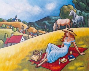 A l ombre couchee 22 x 28 po