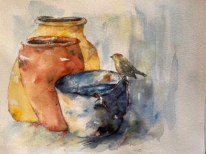 Un moment de repos – 9 x 12 po