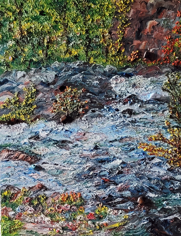 Agitation mélodieuse de l’eau – 20 x 16 po