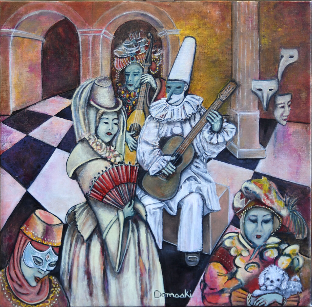 Bal masqué à la Vénitienne – 16 X 16 po