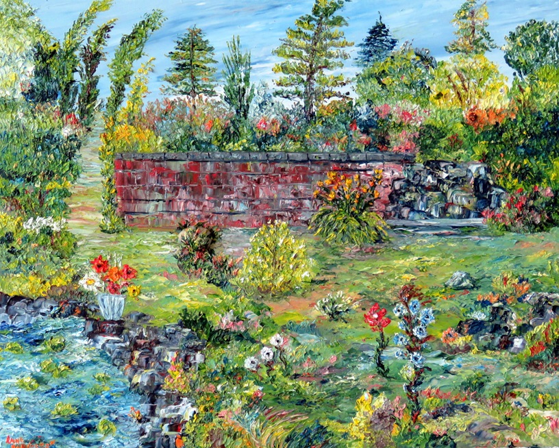 Douce quiétude au jardin de la Pointe-de-Saint-Vallier – 16 x 20 po