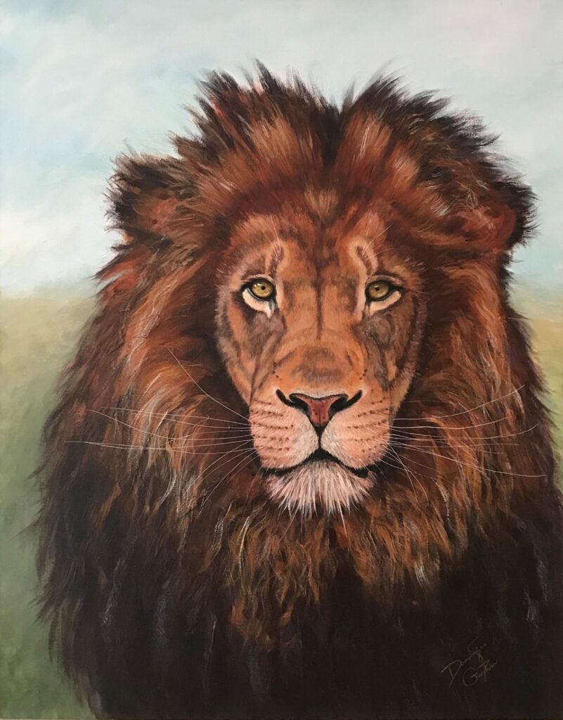 Monsieur le lion – 28×22 po