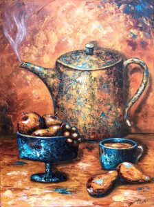 L’heure du thé – 24×18 po